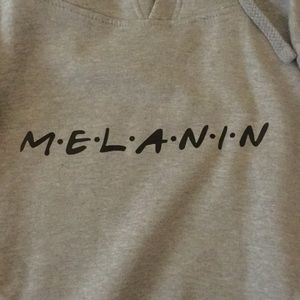 Large Gray Melanin Hoodie. Very comfortable